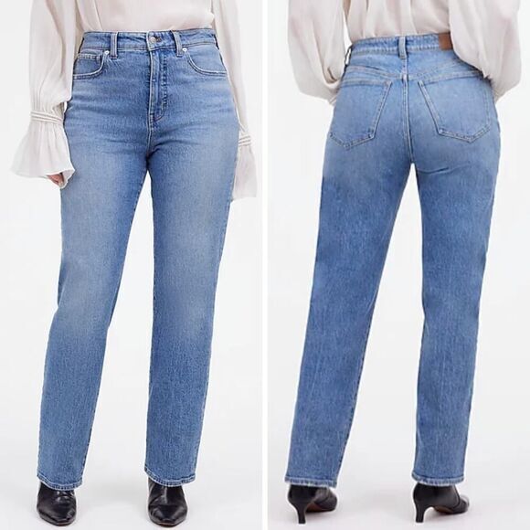 New! Madewell The Petite Curvy '90s Straight Jean rondell wash, size 25P - Picture 1 of 15